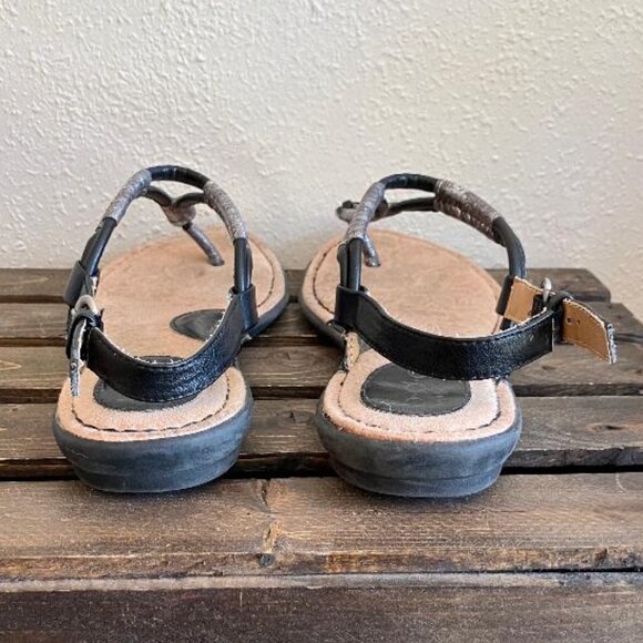 B.O.C. Born Concept Black/Pewter Sandals Cersei Slingback Flip Flops Size 9 - Picture 4 of 9